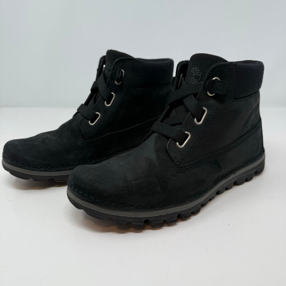 Timberland Hiking Boots Women's 7 Black Suede Leather Hikers Outdoors